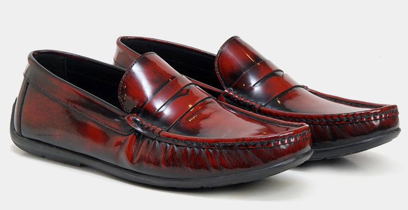 Rustic Moccasins. Red