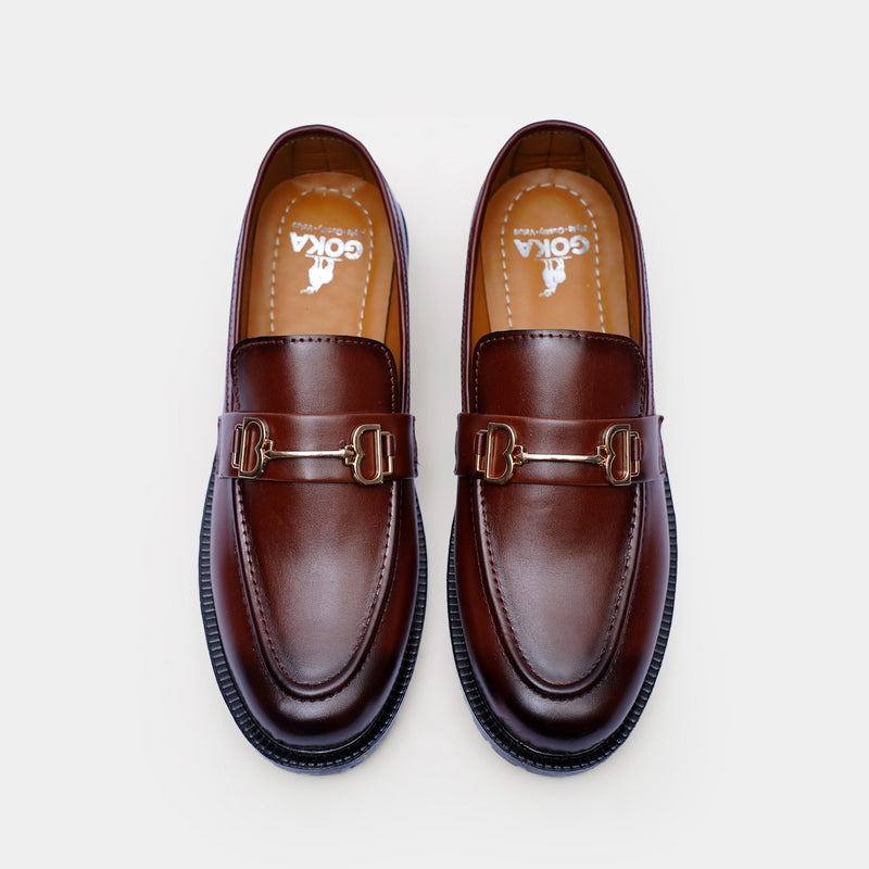 The Matte Chunks Brown faux leather-GOKA