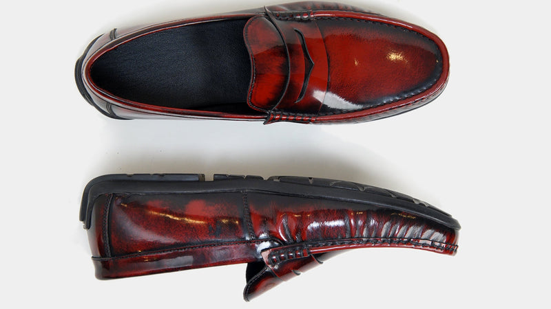 Rustic Moccasins. Red