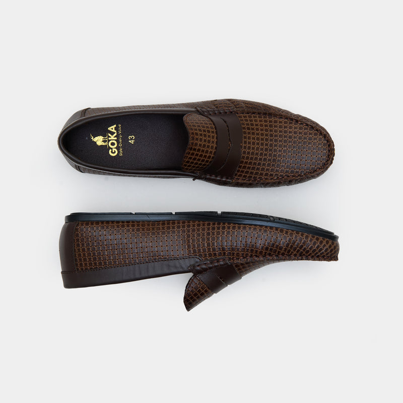 The Racer Moccasins Brown-GOKA